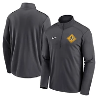Men's Nike Anthracite Athletics Diamond Icon Pacer Performance Quarter-Zip Windbreaker Top