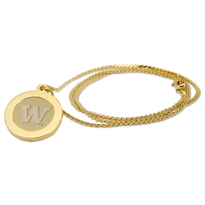 Washington Huskies Gold Pendant Necklace