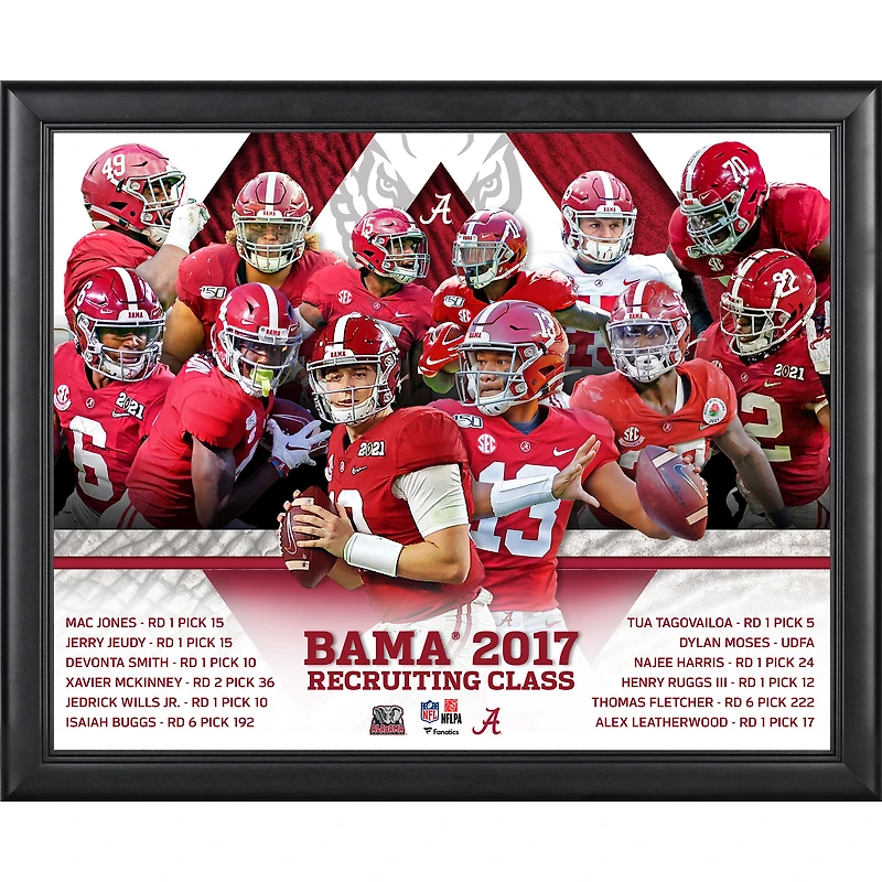 Alabama Crimson Tide Framed 16" x 20" 2017 Recruiting Class Collage
