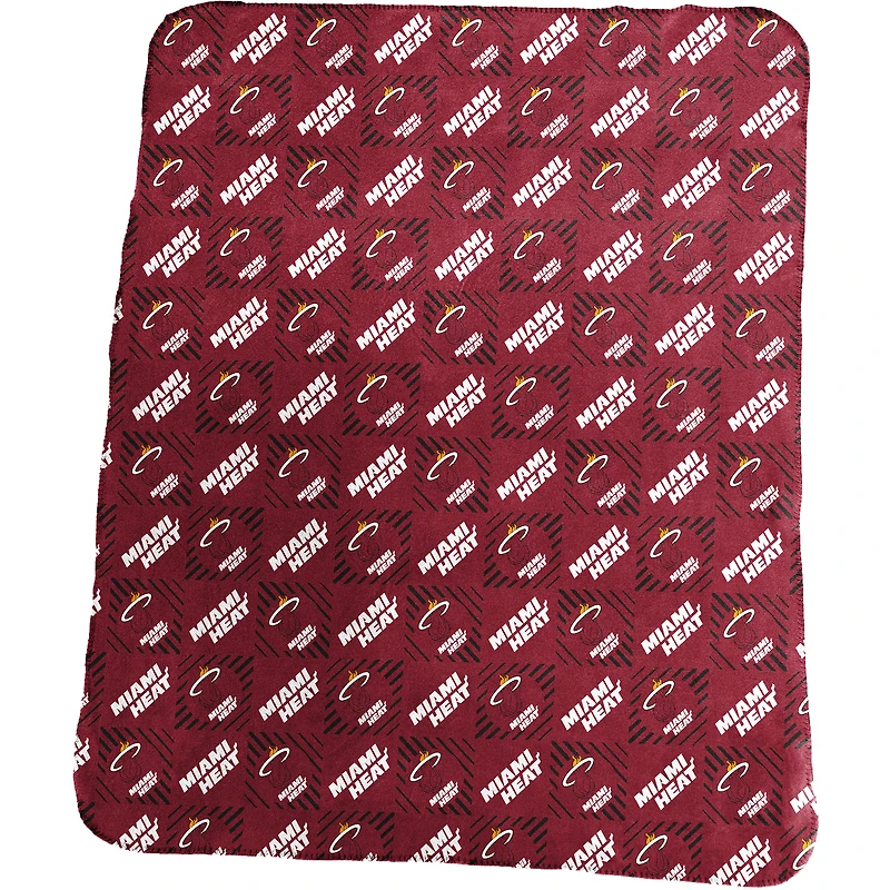 Miami Heat 60'' x 50'' Repeat Pattern Lightweight Throw Blanket