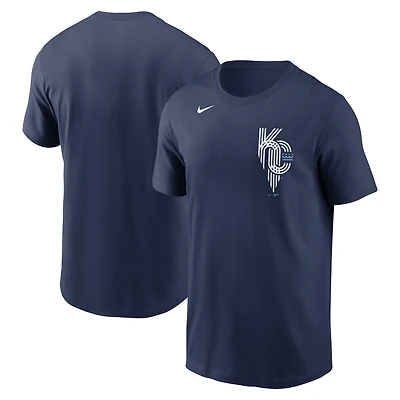 Men's Nike Navy Kansas City Royals City Connect Wordmark T-Shirt
