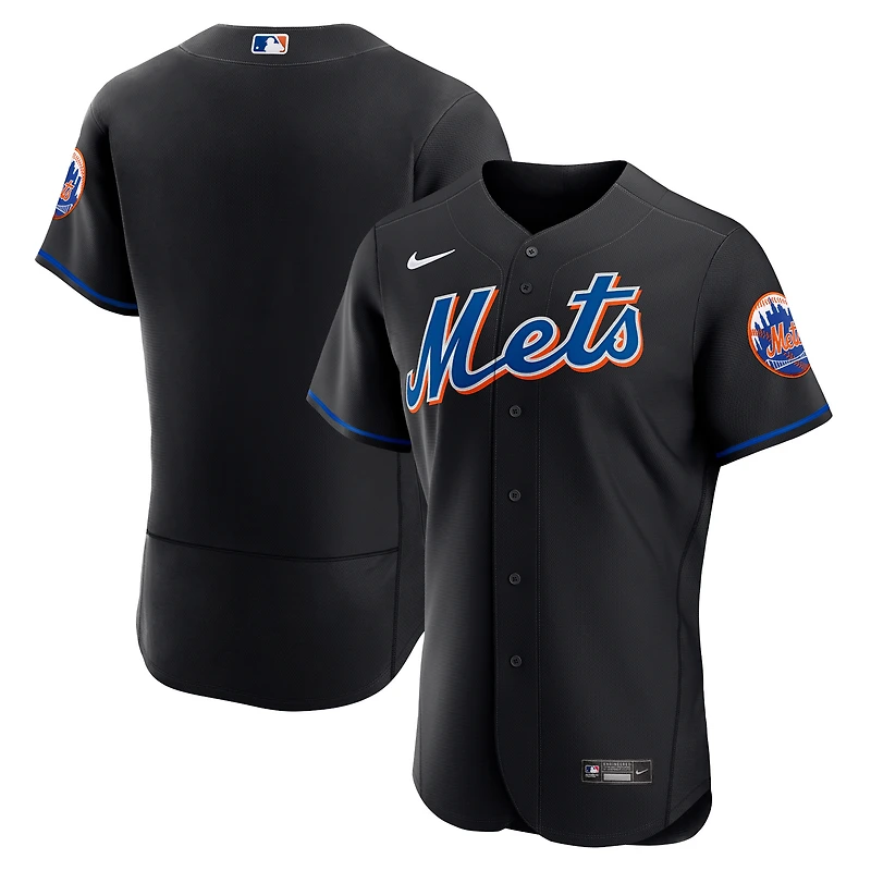 Men's Nike Black New York Mets Alternate Authentic Team Jersey