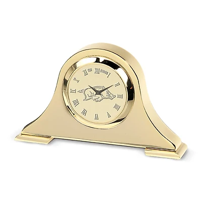 Arkansas Razorbacks Gold Napoleon Desk Clock