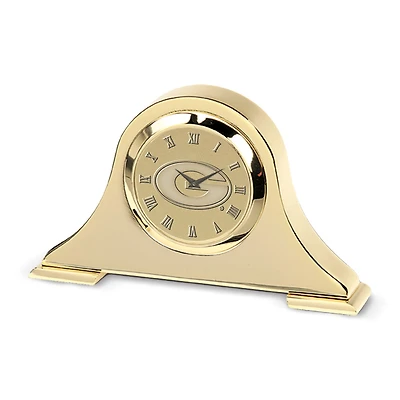 Georgia Bulldogs Gold Napoleon Desk Clock