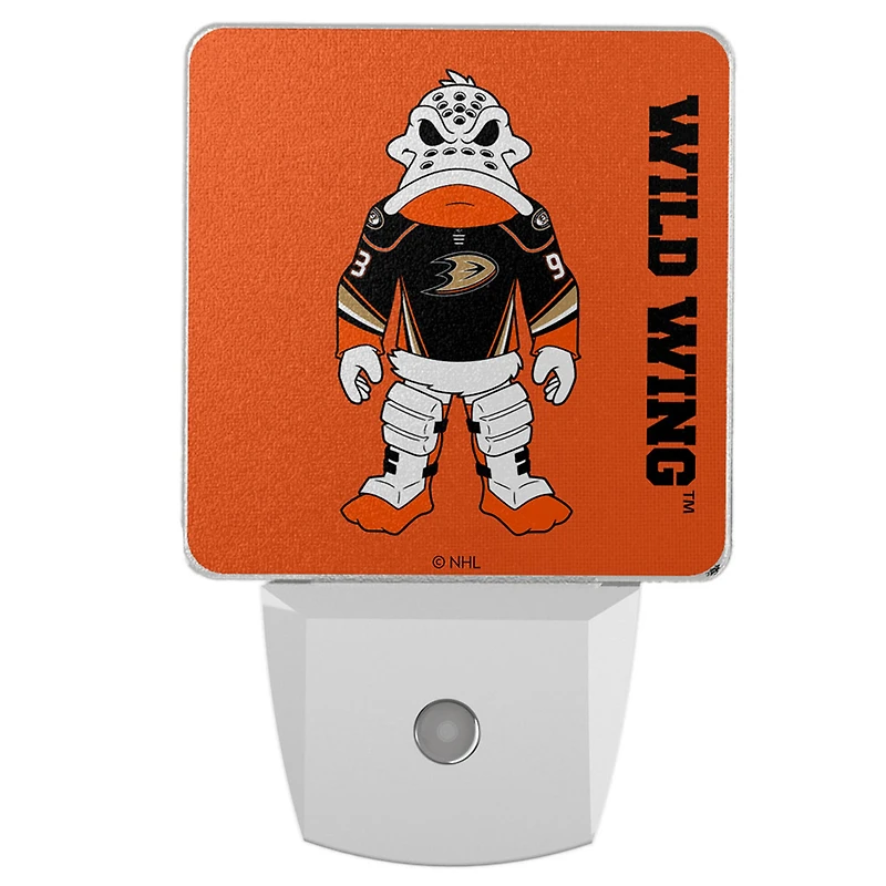 Anaheim Ducks 2-Pack Solid Design Mascot Nightlight Set
