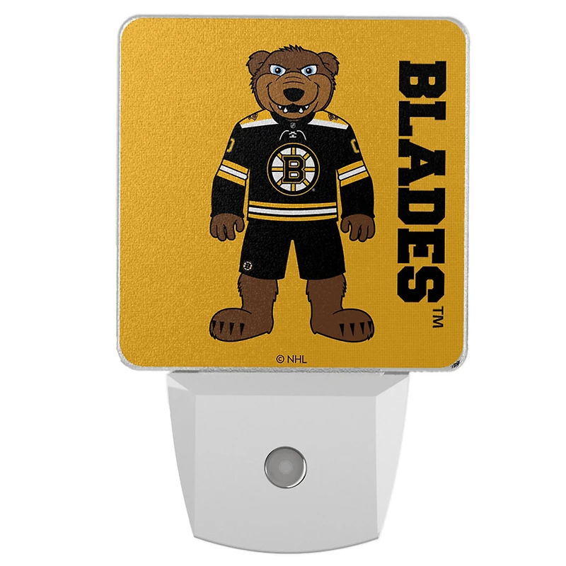 Boston Bruins 2-Pack Solid Design Mascot Nightlight Set