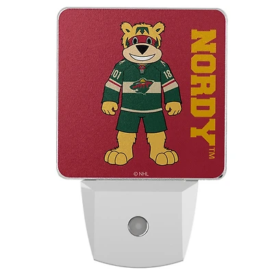 Minnesota Wild 2-Pack Solid Design Mascot Nightlight Set