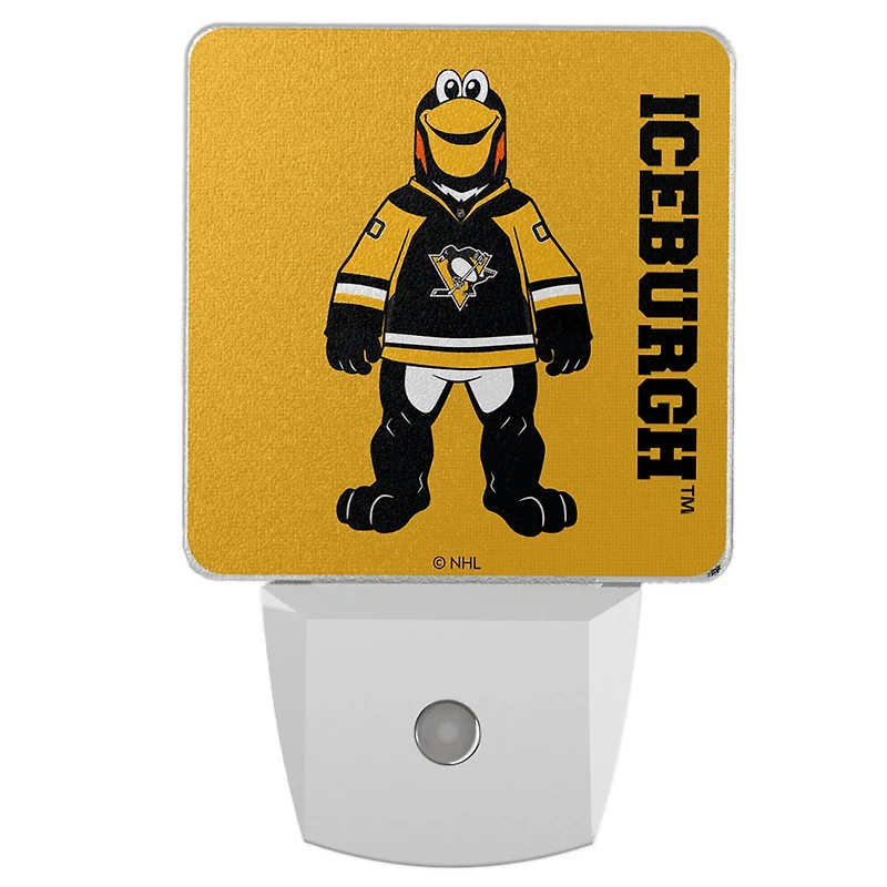 Pittsburgh Penguins 2-Pack Solid Design Mascot Nightlight Set