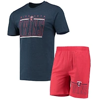 Men's Concepts Sport Red/Navy Minnesota Twins Meter Top and Shorts Sleep Set