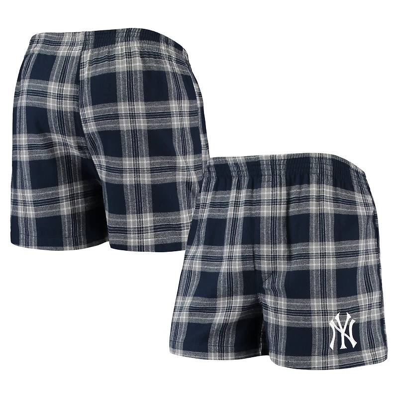Men's Concepts Sport Navy/Gray New York Yankees Takeaway Flannel Boxers