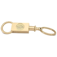 Gold Arkansas Razorbacks Two-Section Key Ring