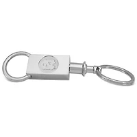 Silver North Carolina Tar Heels Two-Section Key Ring