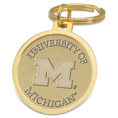 Gold Michigan Wolverines Splitwire Key Ring