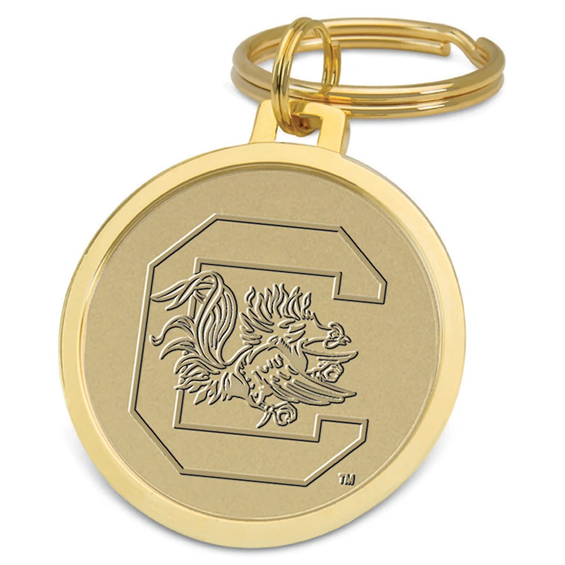 Gold South Carolina Gamecocks Splitwire Key Ring
