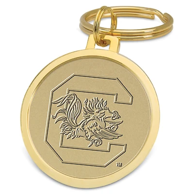 Gold South Carolina Gamecocks Splitwire Key Ring