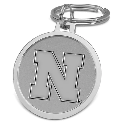Silver Nebraska Huskers Splitwire Key Ring