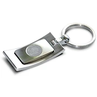 Silver Washington State Cougars Curve Key Ring