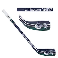 Brock Boeser Vancouver Canucks Autographed Inglasco Reverse Retro Logo Wood Mini Stick