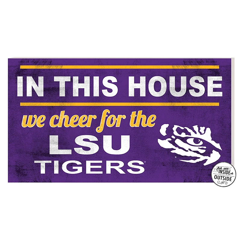 LSU Tigers 11'' x 20'' Indoor/Outdoor In This House Sign