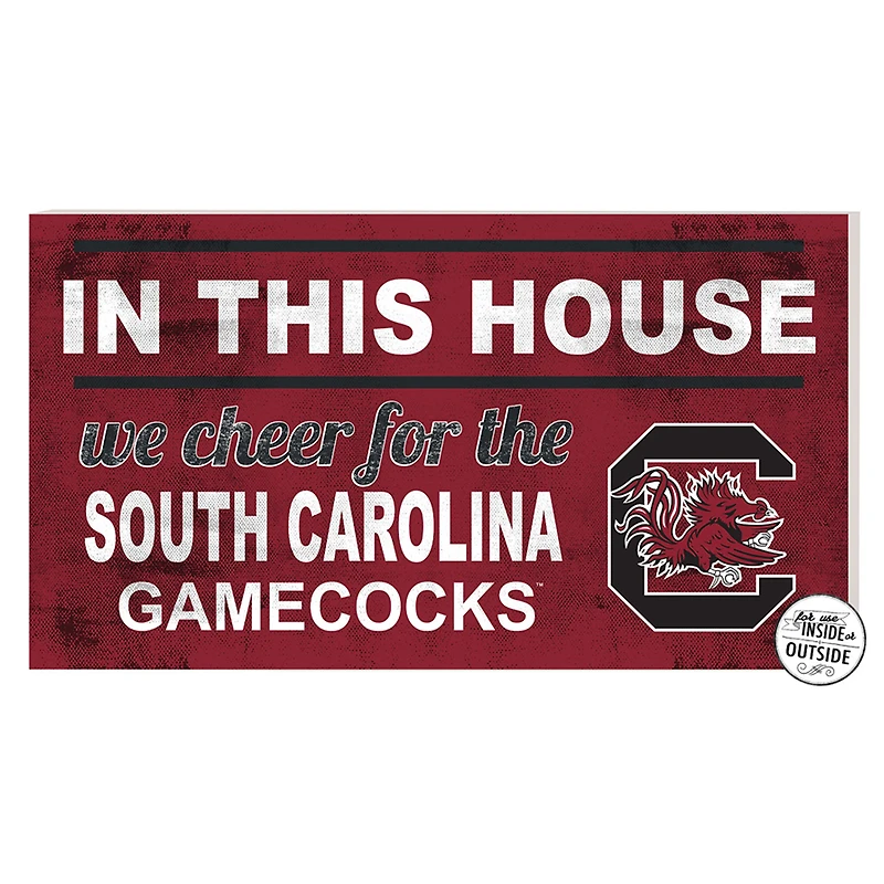 South Carolina Gamecocks 11'' x 20'' Indoor/Outdoor In This House Sign
