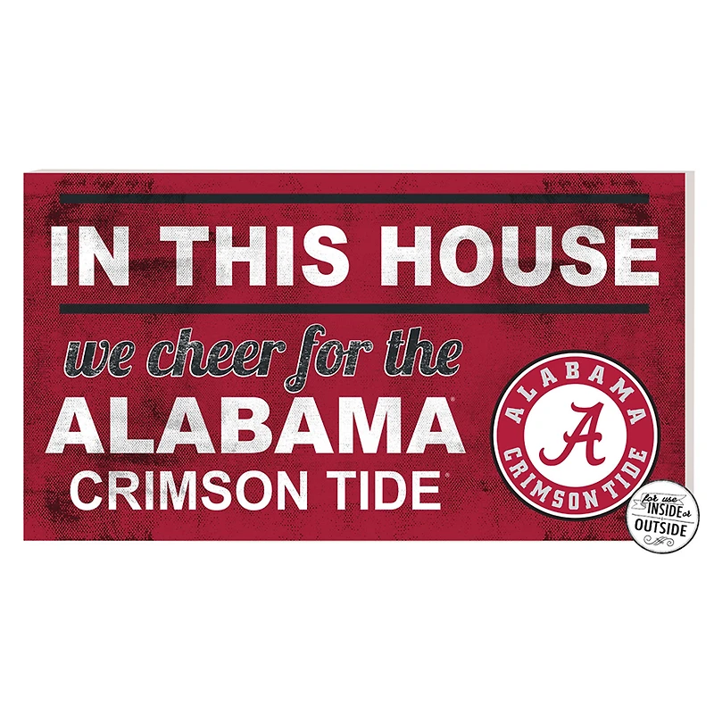 Alabama Crimson Tide 11'' x 20'' Indoor/Outdoor In This House Sign