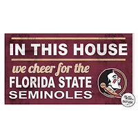 Florida State Seminoles 11'' x 20'' Indoor/Outdoor In This House Sign
