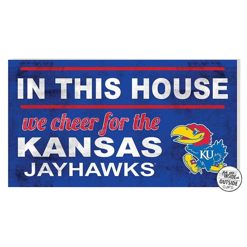 Kansas Jayhawks 11'' x 20'' Indoor/Outdoor In This House Sign