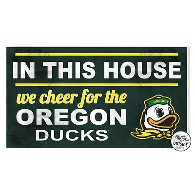 Oregon Ducks 11'' x 20'' Indoor/Outdoor In This House Sign
