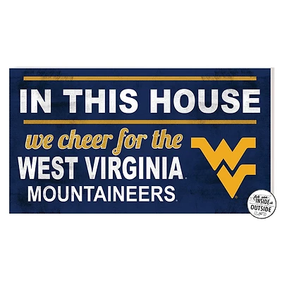 West Virginia Mountaineers 11'' x 20'' Indoor/Outdoor In This House Sign