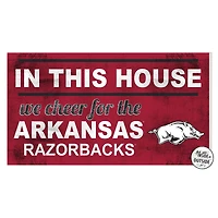 Arkansas Razorbacks 11'' x 20'' Indoor/Outdoor In This House Sign