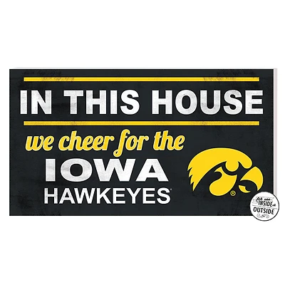 Iowa Hawkeyes 11'' x 20'' Indoor/Outdoor In This House Sign