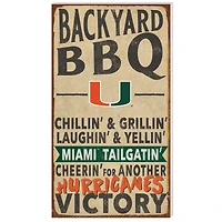 Miami Hurricanes 11'' x 20'' Indoor/Outdoor BBQ Sign