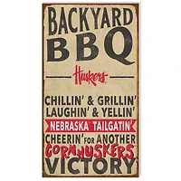 Nebraska Huskers 11'' x 20'' Indoor/Outdoor BBQ Sign