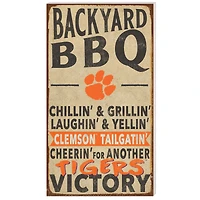 Clemson Tigers 11'' x 20'' Indoor/Outdoor BBQ Sign