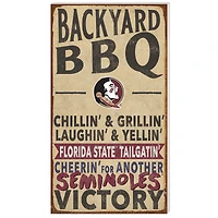 Florida State Seminoles 11'' x 20'' Indoor/Outdoor BBQ Sign