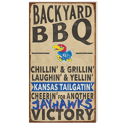Kansas Jayhawks 11'' x 20'' Indoor/Outdoor BBQ Sign
