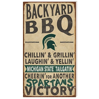 Michigan State Spartans 11'' x 20'' Indoor/Outdoor BBQ Sign