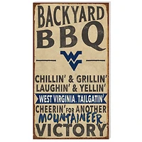 West Virginia Mountaineers 11'' x 20'' Indoor/Outdoor BBQ Sign