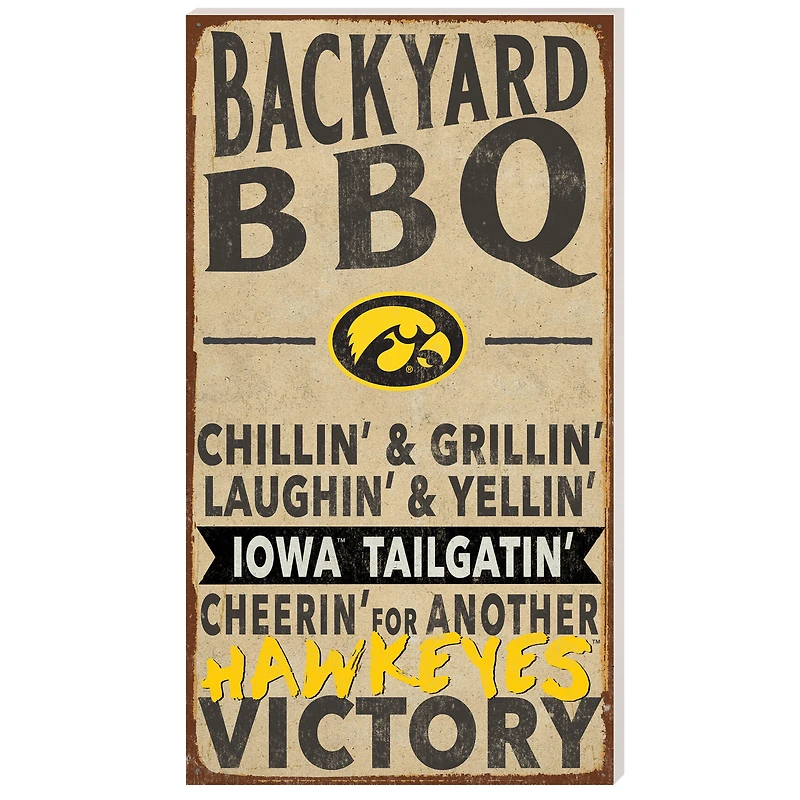 Iowa Hawkeyes 11'' x 20'' Indoor/Outdoor BBQ Sign