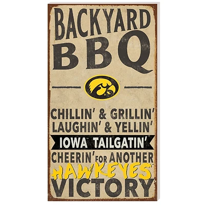 Iowa Hawkeyes 11'' x 20'' Indoor/Outdoor BBQ Sign
