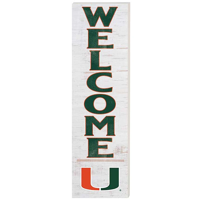 Miami Hurricanes 10'' x 35'' Indoor/Outdoor Welcome Sign