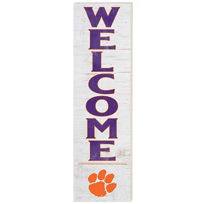 Clemson Tigers 10'' x 35'' Indoor/Outdoor Welcome Sign