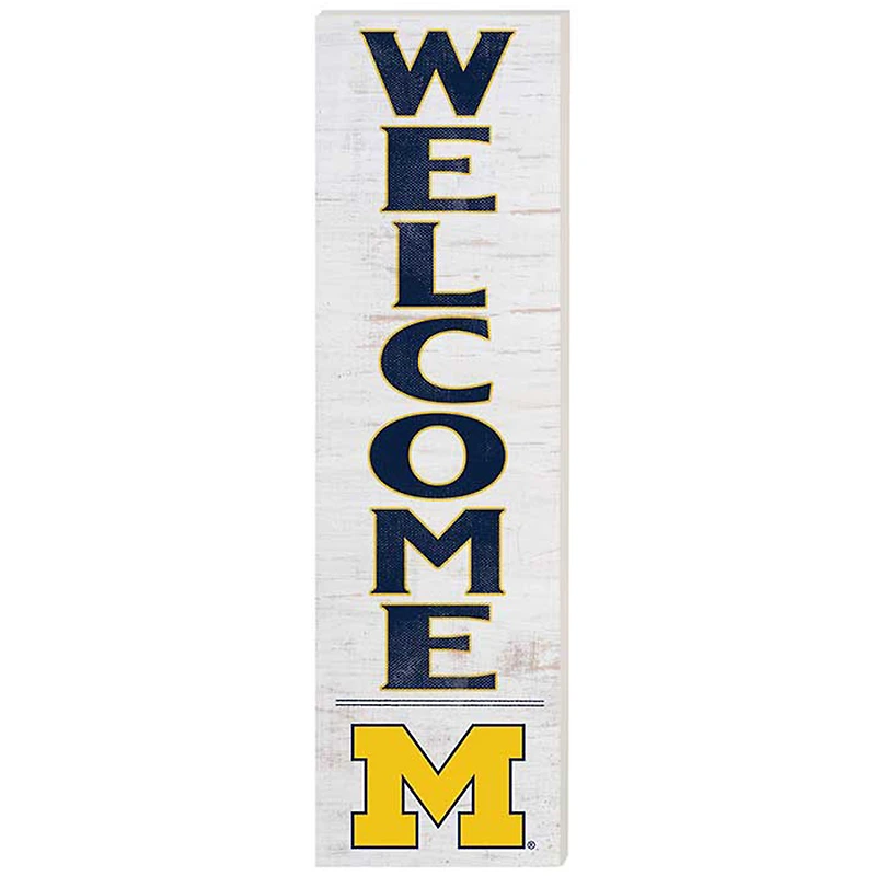 Michigan Wolverines 10'' x 35'' Indoor/Outdoor Welcome Sign