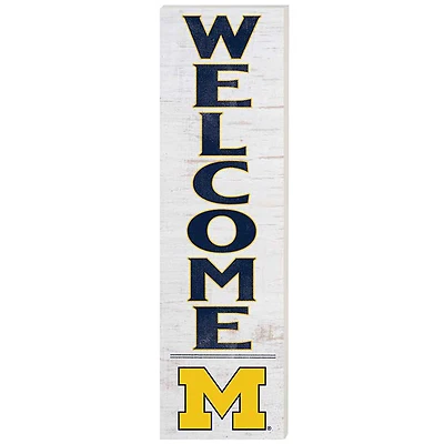 Michigan Wolverines 10'' x 35'' Indoor/Outdoor Welcome Sign