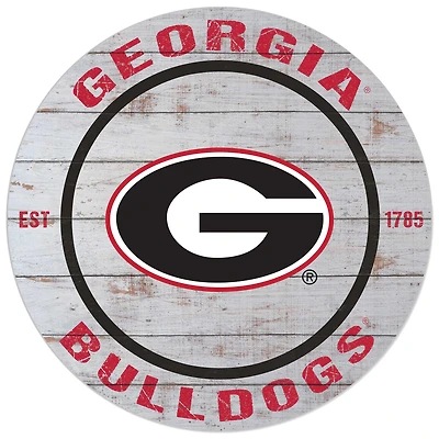 Georgia Bulldogs 20'' x 20'' Indoor/Outdoor Weathered Circle Sign