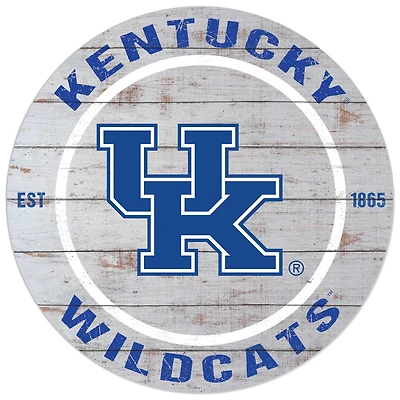 Kentucky Wildcats 20'' x 20'' Indoor/Outdoor Weathered Circle Sign