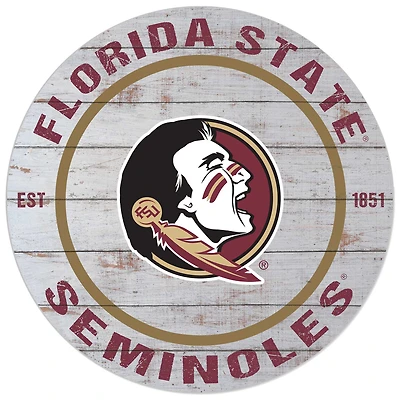 Florida State Seminoles 20'' x 20'' Indoor/Outdoor Weathered Circle Sign