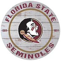 Florida State Seminoles 20'' x 20'' Indoor/Outdoor Weathered Circle Sign