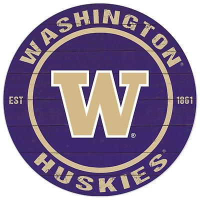 Washington Huskies 20'' x 20'' Indoor/Outdoor Circle Sign