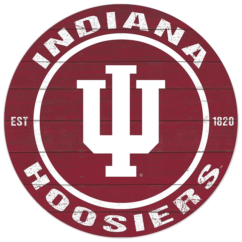 Indiana Hoosiers 20'' x 20'' Indoor/Outdoor Circle Sign